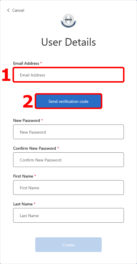 Step 2 when creating My Portal account