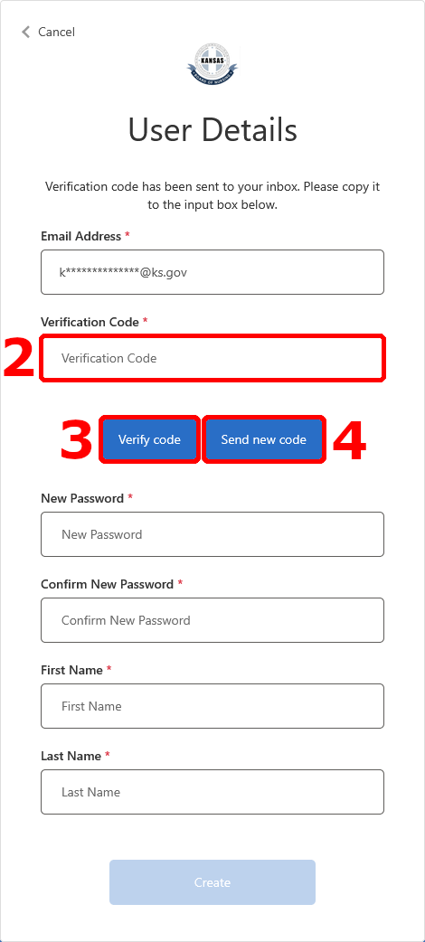 Step 3 when creating My Portal account