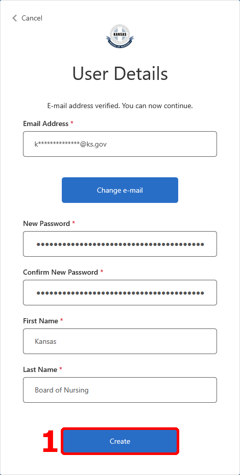 Step 6 when creating My Portal account
