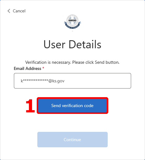 My Portal MFA Send Code Panel